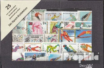 Produktbild von Briefmarken Motive 25 verschiedene Skisport Marken