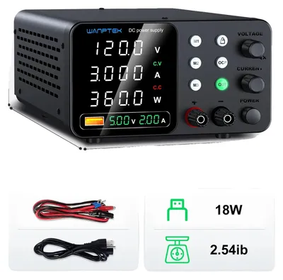 Immagine prodotto di Alimentatore da laboratorio, tensione di uscita regolabile, caratteristiche di sicurezza, TPS-C 120 V 3 A 360 W
