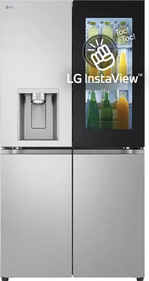 Produktbild von LG InstaView GMG960MBJE Side-by-Side Kühlkombination Freistehend 638 l E Silber