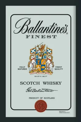 Obrázek produktu pro Logo Ballantines - zrcadlo s potiskem 20x30 cm v plastovém rámu