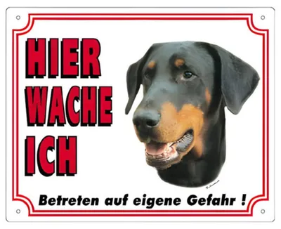 Image de Nobby Panneau d'avertissement Dobermann 250 x 200 mm