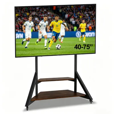 Produktbild von FATIVO TV Halterungen für 40"-75" Fernseher–TV Ständer mit AV-Ablagen, VESA 600x400mm, Max. 80kg