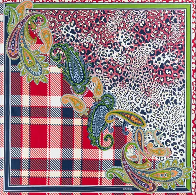 Immagine prodotto di ROECKL sciarpa Patchwork Leo Scarf Multi Red colorato