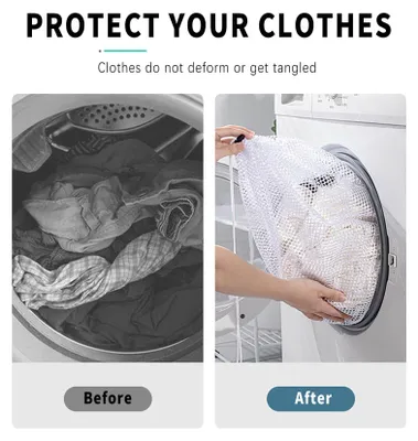 Imagen del producto de Bolsas para lavadora, juego de 3 unidades, de 40-60 cm, reutilizables, para proteger la ropa