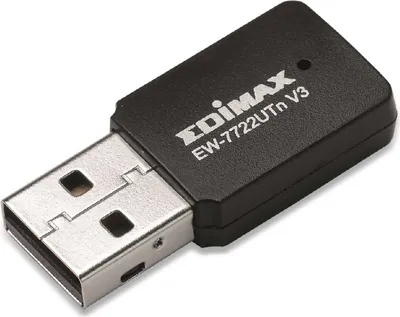 Zdjęcie produktu dla Edimax N300, Przewodowa, USB, WLAN, Wi-Fi 4 (802.11n), 300 Mbit/s, Czarny