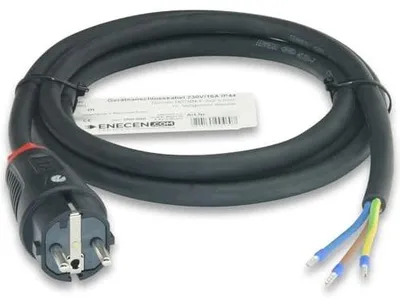 Zdjęcie produktu dla Kabel przyłączeniowy 230V 16A IP44 gumowy H07RN f 3X2 5MM² 10M wtyk