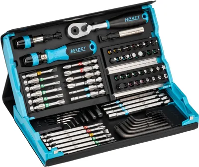 Produktbild von SmartCase Bit-Satz 2200SC-31, 73-teilig (schwarz/blau, 1/4", mit Umschaltknarre)