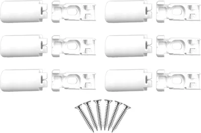 Imagen del producto de Soportes para persianas, juego de 6 unidades, con tornillos, montaje sencillo, para ventanas