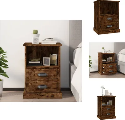 Produktbild von vidaXL Nachttisch Räuchereiche 43x36x60 cm -  Nachttische