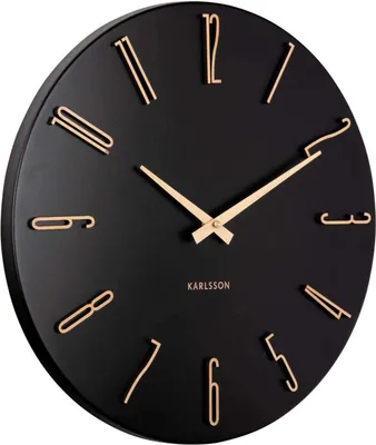 Immagine prodotto di Karlsson - Orologio da parete Esmerado - Nero - Ø40 cm
