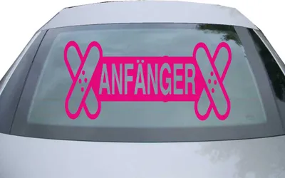 Produktbild von Indigos UG - Aufkleber Heckscheibe & Motorklappe DE6141 - pink - 600x285 mm - anfanger - Auto Scheiben Fenster Heckklappe Tuning Racing JDM - Die cut