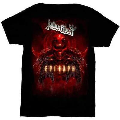 Zdjęcie produktu dla Judas Priest Epitaph Red Horns Black S Koszulka