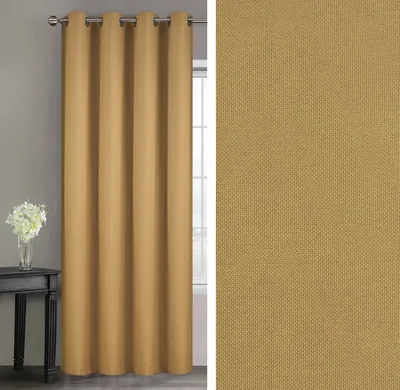 Obrázok produktu pre Zatemňovací záves s očkami Nepriehľadný záves 145x250cm Svetlo hnedý