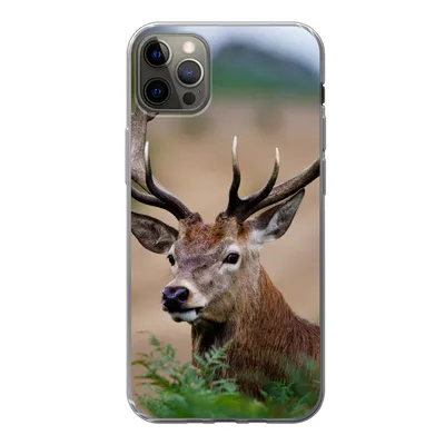 Produktbild von MuchoWow® Handyhülle Schutzhülle Hülle für iPhone 13 Pro Max Hirsche - Farne - Natur Silikon Softcase Handy Hülle - Mobiltelefon