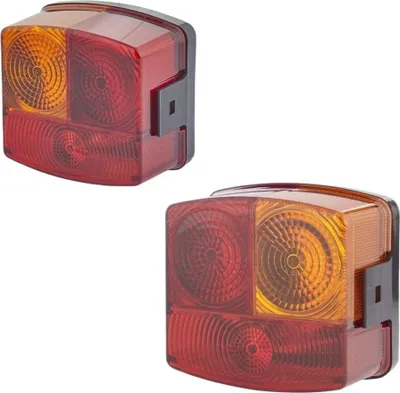 Image de Jeu de feux arrière gauche et droit 12 V P21W R10W halogène HELLA pour DEUTZ-FAHR, entre autres