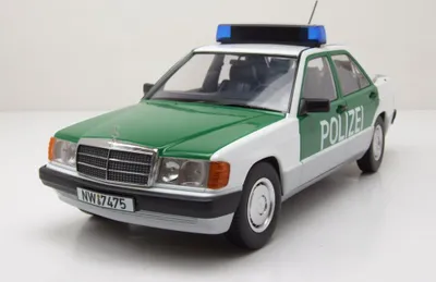 Produktbild von Triple9 1800314 Mercedes 190 W201 Polizei 1993 grün weiß 1:18