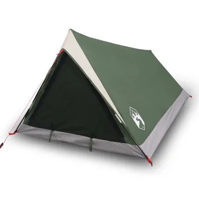 Image de vidaXL Tente de camping 2 personnes Vert Imperméable