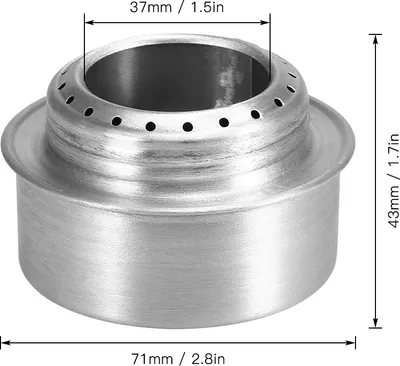 Produktbild von Tragbarer Mini-Aluminiumlegierungs-Alkoholkocher mit Deckel Outdoor Camping Wandern Backpacking Kochherd