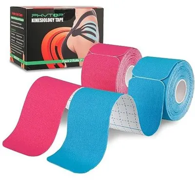 Zdjęcie produktu dla Taśma kinezjologiczna 80 pasków do mięśni bawełniana sportowa rehabilitacja