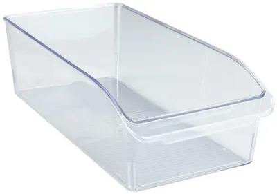 Imagen del producto de Ibenzoa® Organizador transparente para refrigerador y despensa, fabricado en PET resistente, de 15 x 9,5 x 31 cm – almacenamiento eficiente de alimentos