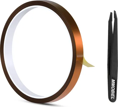 Produktbild von 12mm ESD Kapton Klebeband - 30m Polyimid Tape - Hitzebeständig bis zu 280°C