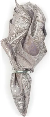 Produktbild von Einstecktuch Grau mit Paisley