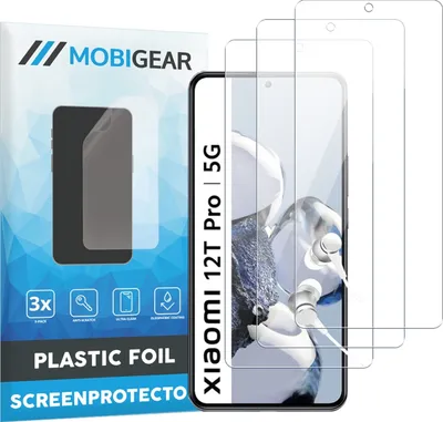 Produktbild von Mobigear  Xiaomi 12T Pro Displayschutz Schutzfolie - Hüllenfreundlich (3er Pack)