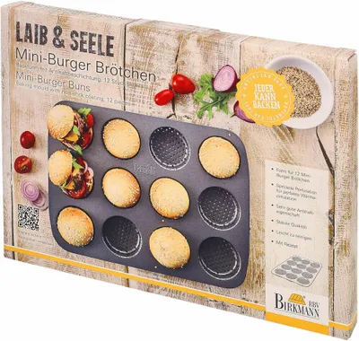 Image de Birkmann Mini Burger Buns, Laib und Seele Moule à pâtisserie Plaque 210417