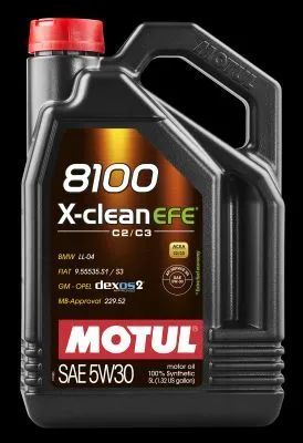 Produktbild von 5 Liter MOTUL 5W-30 8100 X-CLEAN EFE BMW Longlife-04 DEXOS 2 GM LL-A-025 GM LL-B-025 MB 229.52 Fiat 9.55535-S1 Fiat 9.55535-S3 VW 505 01 VW 505 00 OV0401547-D30
