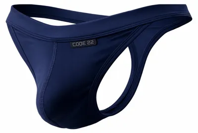 Image de CODE 22 - Sous-vêtement String Hommes - Bouquet Thong Navy - 1x Taille S