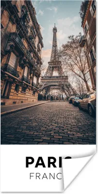 Produktbild von MuchoWow® Poster Paris - Frankreich - Eiffelturm 60x120 cm - Wandschmuck