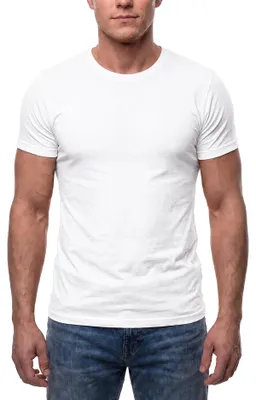 Produktbild von Mivaro Herren T-Shirt Basic mit Rundhals – 100% Baumwoll Shirt für Alltag, Freizeit und Sport, atmungsaktiv, Regular Fit, weiß, bis 5XL