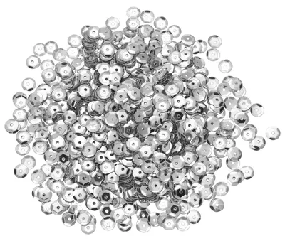 1200 runde Regenbogenpailletten 6 mm, silber, 20 g