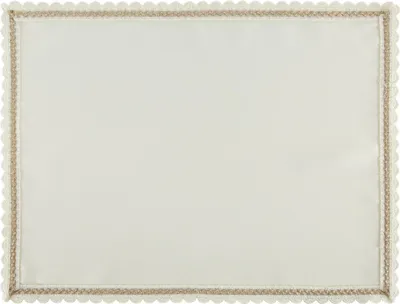 Zdjęcie produktu dla EUROFIRANY | Zestaw 4 podkładek - 30 x 40 cm - podkładka w kolorze kremowym - haft