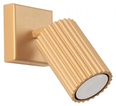 Image de Applique KARBON or 1xGU10 10W aluminium 8x16x8cm Sollux Lighting