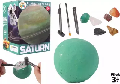 Produktbild von Experimentierkasten Mineralienabbau Planet Saturn, verstecktes Mineral ausgraben, ab 4 Jahren