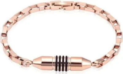 Image de Bracelet Luxe As 20 cm avec Ashanger pour les cendres, les cheveux ou le parfum - Bijoux commémoratifs en or rose