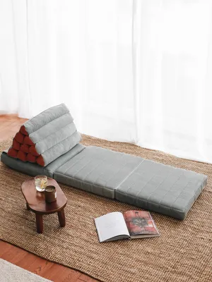 Obrázok produktu pre Hanah Home, Keyf Katlanan - Velvet Blue, vankúš, látka: 100 % SAMT, modrá, 55 x 55 x 60 cm
