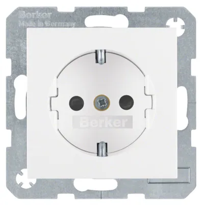 Image de Berker 41231909 Prise SCHUKO blanc polaire mat Berker S.1/B.3/B.7