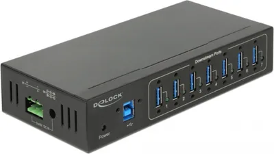 Zdjęcie produktu dla DeLOCK 63311, USB 3.2 Gen 1 (3.1 Gen 1) Type-B, USB 3.2 Gen 1 (3.1 Gen 1) Type-A, 5000 Mbit/s, Czarny, Metal, DC