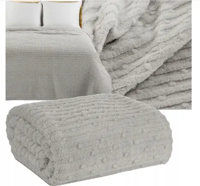 Produktbild von Eurofirany Kuscheldecke Plaid 150x200 cm Silber Weich