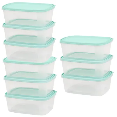 Productafbeelding van Set van 9 luchtdichte opbergcontainers met klikdeksel - 2000 ml