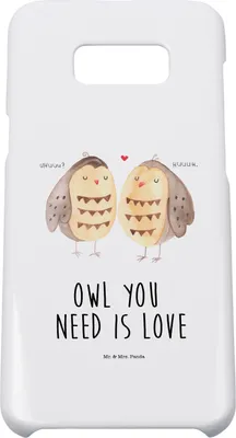 Produktbild von Mr. & Mrs. Panda Samsung Galaxy S8 plus Handyhülle  Eulen Liebe - Weiß - Geschenk, Owl, Cover, Hülle, Eule, Handy Case, Pärchen, Freund