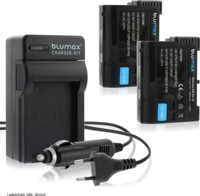 Produktbild von 2x Akku + Lader für Nikon EN-EL20 ,1 J1, 1 J2, 1 J3, 1 S1,   800 mAh (7,4V)
