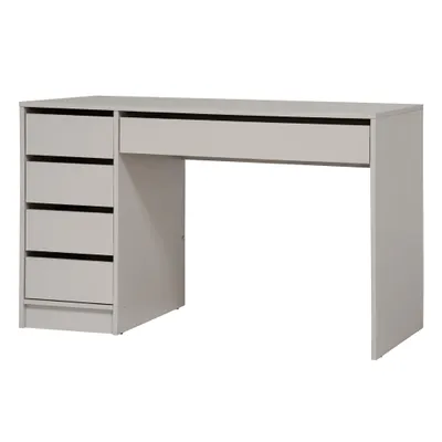 Produktbild von BEAUTYSOFA | Schminktisch MALTA Kaschmir 120 cm mit 5 Schubladen, flexibel rechts/links montierbar – Moderner Bürotisch, funktionaler Arbeitstisch