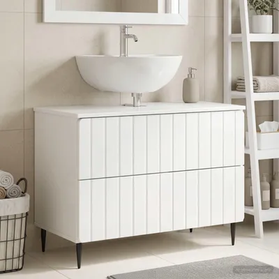 Productafbeelding van Maison Exclusive - Wastafelmeubel ZWOLLE, hoogglanz wit, 82 x 41 x 58,5 cm