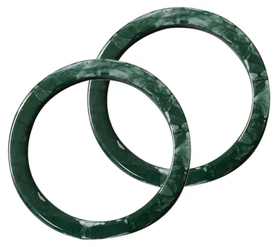 2er-Set Harz Geldbörsen-Griff Ringdesign Grün DIY