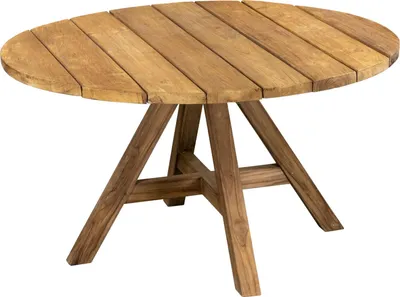 Produktbild von Inko Teakholz-Tisch Abacus rund recyceltes Teak Gartentisch Holztisch 2 Größen zur Auswahl