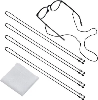 Obrázok produktu pre Nastaviteľné slnečné okuliare s čistiacou utierkou, čierne, 70 cm
