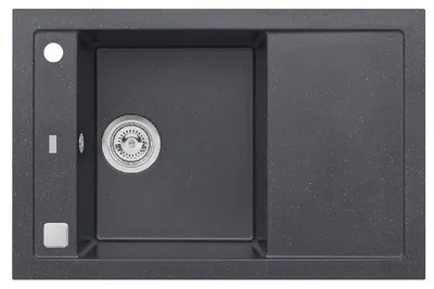 Produktbild von Alveus Formic - Granit-Spüle760x500 mm, mit Ablaufsystembedienung, carbon 1108032
